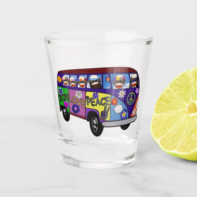 Chupito Vaso de Sock Money Peace Bus (Anverso)