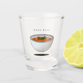 Chupito Vaso temático de comida, buen meme de sopa,