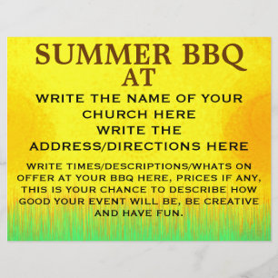 CHURCH BBQ FLYER