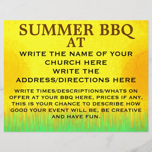 CHURCH BBQ FLYER (Frente)