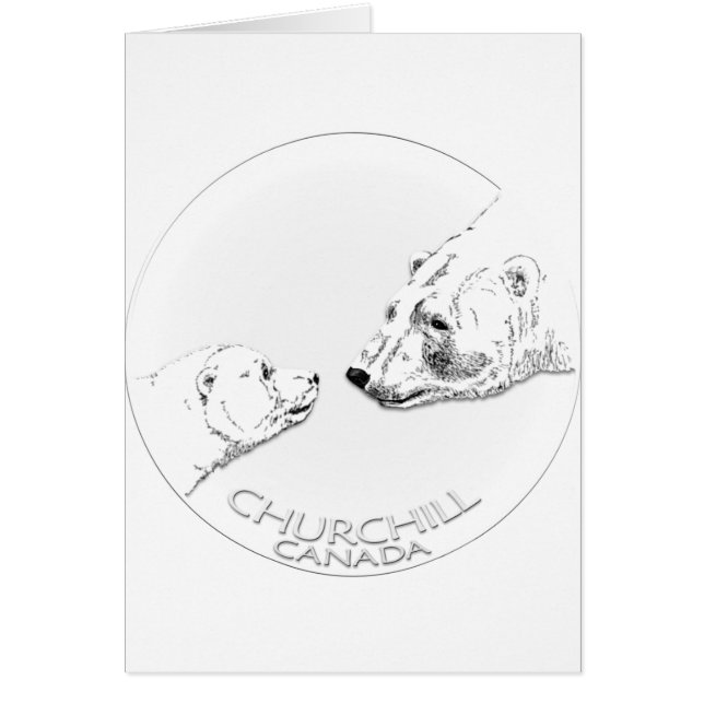 Churchill Souvenirs Polar Bear Art Camisetas y Reg (Frente)