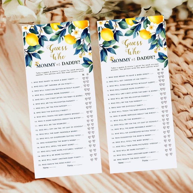 Ciao Baby Lemon Wreath Guess Who Mommy or Daddy  (Subido por el creador)