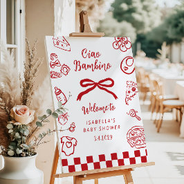 Ciao Bambino Whimsical Bow baby Shower Welcome