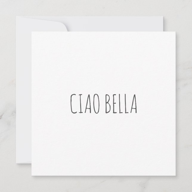 Ciao bella | Hola. | Happy Birthday (Anverso)