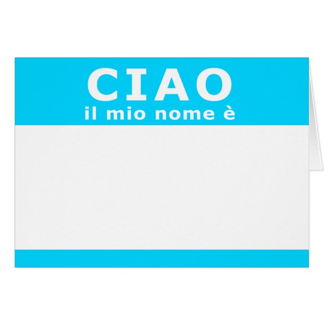 CIAO il mio nome (Anverso (Horizontal))