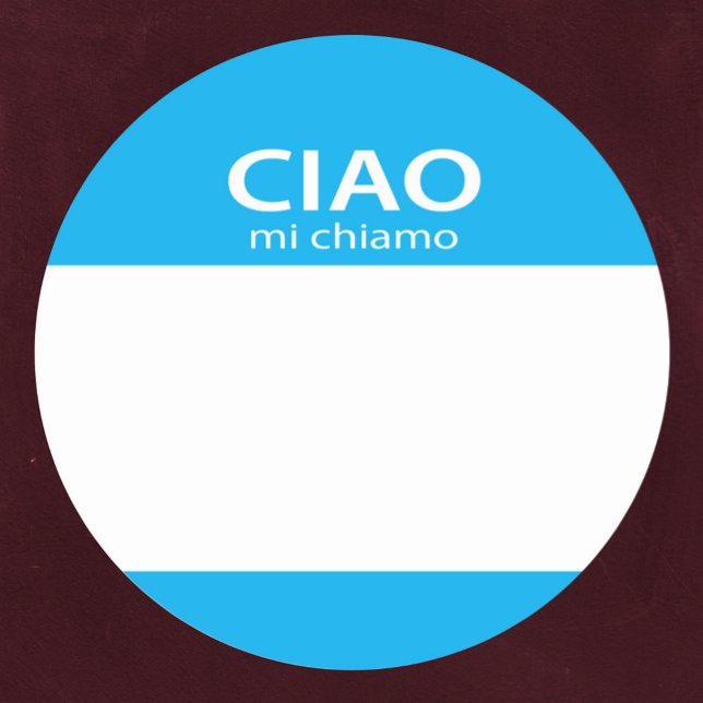 Ciao Mi Chiamo Italiano Hola etiqueta (Subido por el creador)