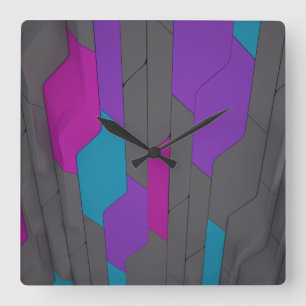 Cibermuro cuadrado reloj de pared