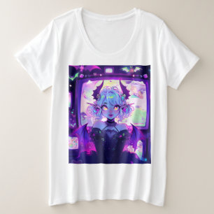 Ciberpunk gótico Demon Fantasy Anime Chica