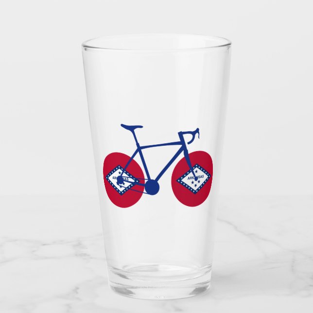 Ciclismo con bandera de Arkansas (Anverso)