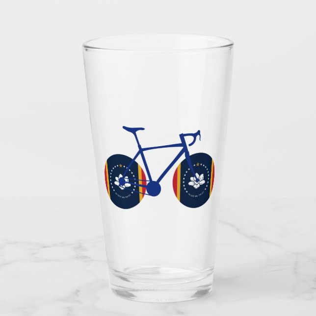 Ciclismo con bandera de Misisipi (Anverso)