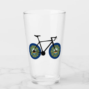 Ciclismo con bandera de Nuevo Hampshire