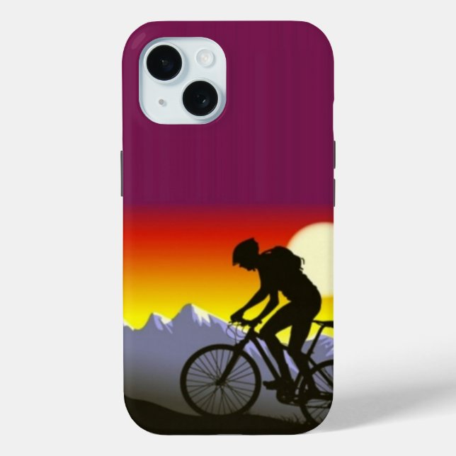 Ciclismo de montaña - Funda para iPhone 15 (Reverso )