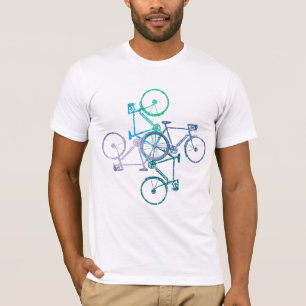 Ciclismo en bicicleta   Camiseta blanca en bicicle