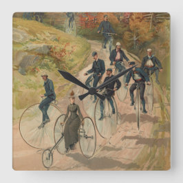 Ciclismo ~ Reloj de pared cuadrado