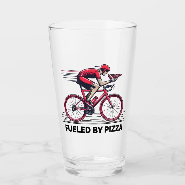 Ciclista alimentado por pizza (Anverso)