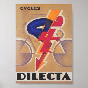 Ciclista, Art Déco, póster de cosecha en bicicleta
