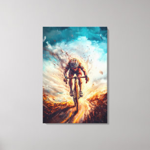 Ciclista de frente - Arte dinámico de ciclismo dep