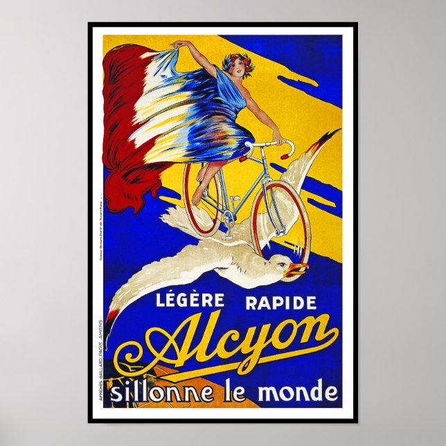 Ciclos de Alcyon - Arte de bicicleta tradicional f (Frente)