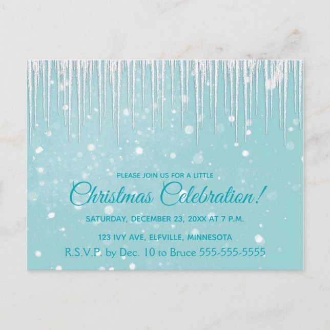 Ciclos en Invitación de fiesta de Navidades de inv (Anverso)