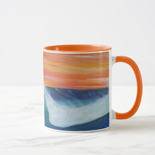 Cielo al atardecer Taza naranja (Derecha)