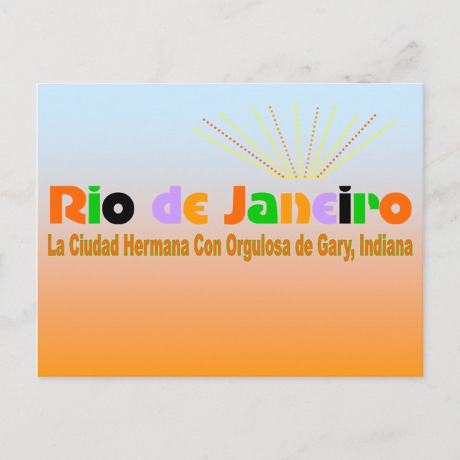 Cielo azul de la postal de Río (Anverso)