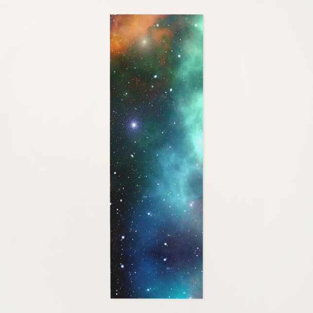 Cielo azul verde celestial noche Yoga Mat (Anverso)