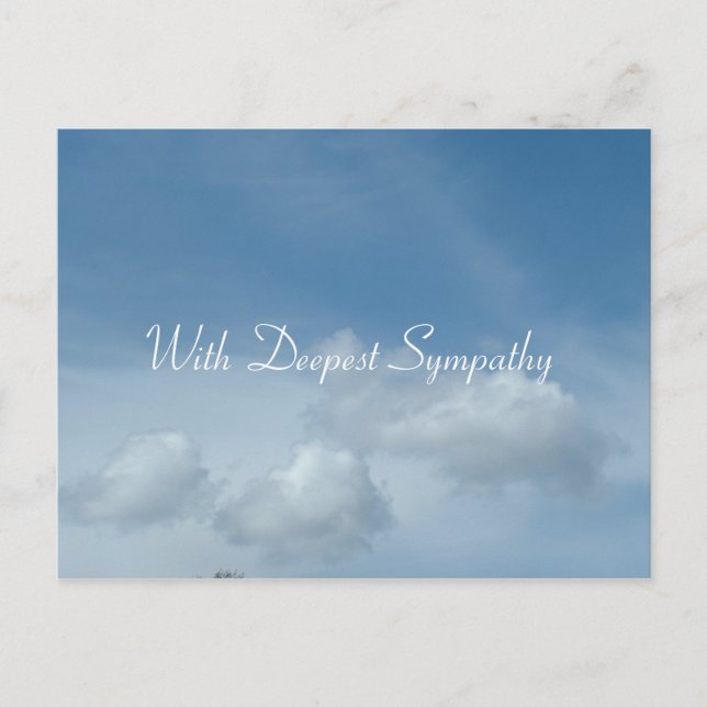 Cielo azul y postal de nubes blancas. (Anverso)