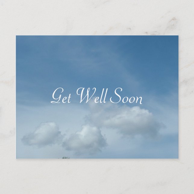 Cielo azul y postal de nubes blancas. (Anverso)