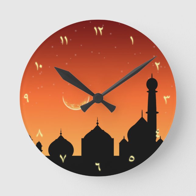 Cielo de la noche árabe - Reloj redondo (Anverso)