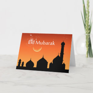 Cielo de la tarde de Eid - tarjeta de felicitación
