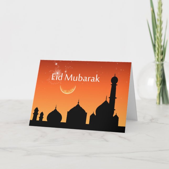 Cielo de la tarde de Eid - tarjeta de felicitación (Anverso)