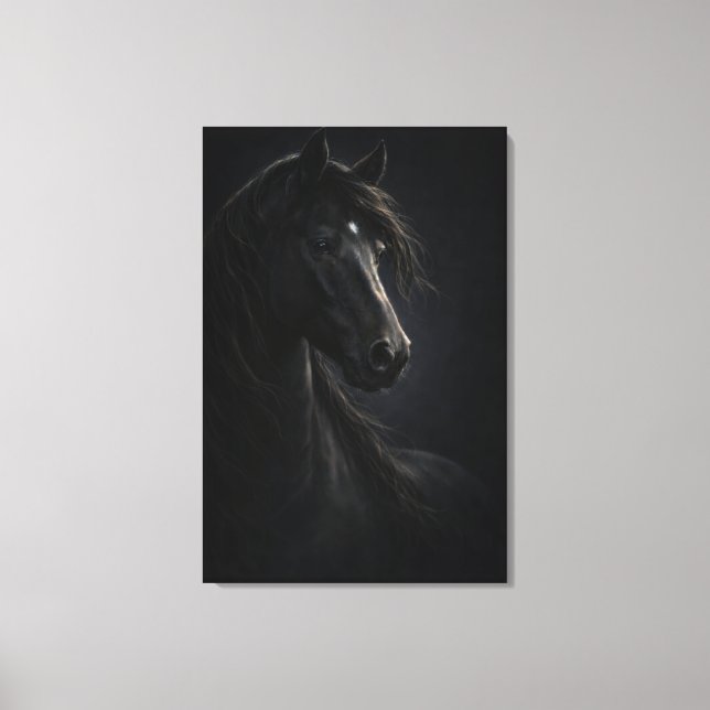 Cielo de medianoche | Arte de caballo | Lienzo est (Anverso)