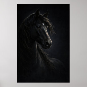 Cielo de medianoche   Arte de caballo   Póster