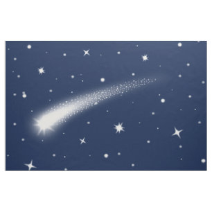 Cielo de medianoche con tela de estrella fugaz por