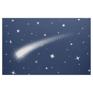 Cielo de medianoche con tela de estrella fugaz por