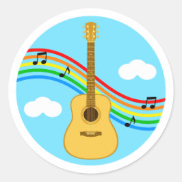 Cielo de pegatinas de guitarra arcoíris música niñ