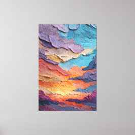 Cielo de puesta de sol radiante Arte de pared abst