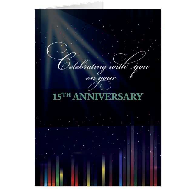 Cielo del 15 aniversario de los empleados, felicit (Frente)