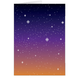 Cielo estrellado de puesta de sol púrpura y dorado