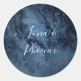 Cielo nocturno celeste | Sellos para sobres platea