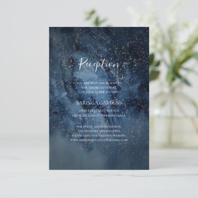 Cielo nocturno celeste | Tarjeta de recepción de B (Anverso de pie)