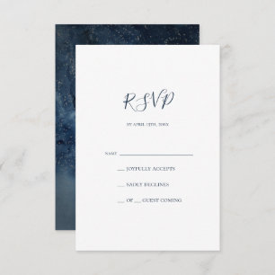 Cielo nocturno celeste   Tarjeta Silver RSVP