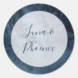 Cielo nocturno celestial con Sellos para sobres de