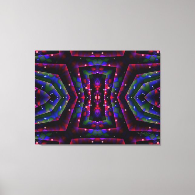 Cielo Nocturno de Fantasía Abstracta en Lienzo (Anverso)