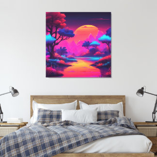 Cielo nocturno de puesta de sol arte de IA