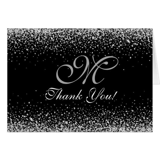 Cielo nocturno romántico plateado Purpurina (Anverso (Horizontal))