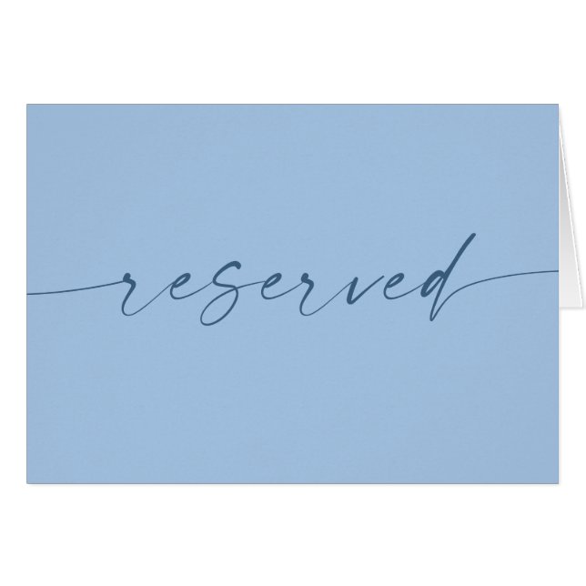 Cielo Pastel Azul Señal Reservada | Boda Costera (Anverso (Horizontal))