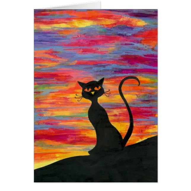 Cielo rojo en la noche, el placer del gato (Frente)