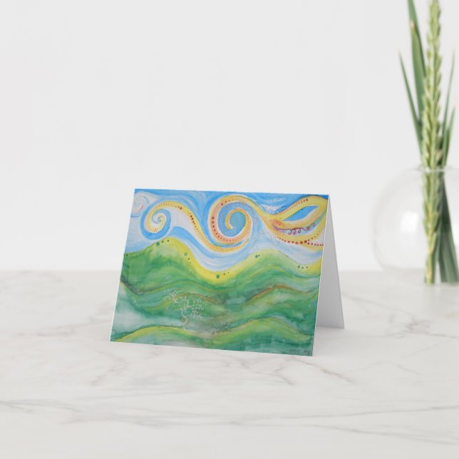 Cielo Rolling Hills de Swirly de la tarjeta de (Anverso)