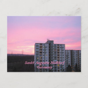 Cielo rosa de la postal "Sankt Augustin Mülldorf"